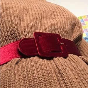Red Velvet Belt - Size XS